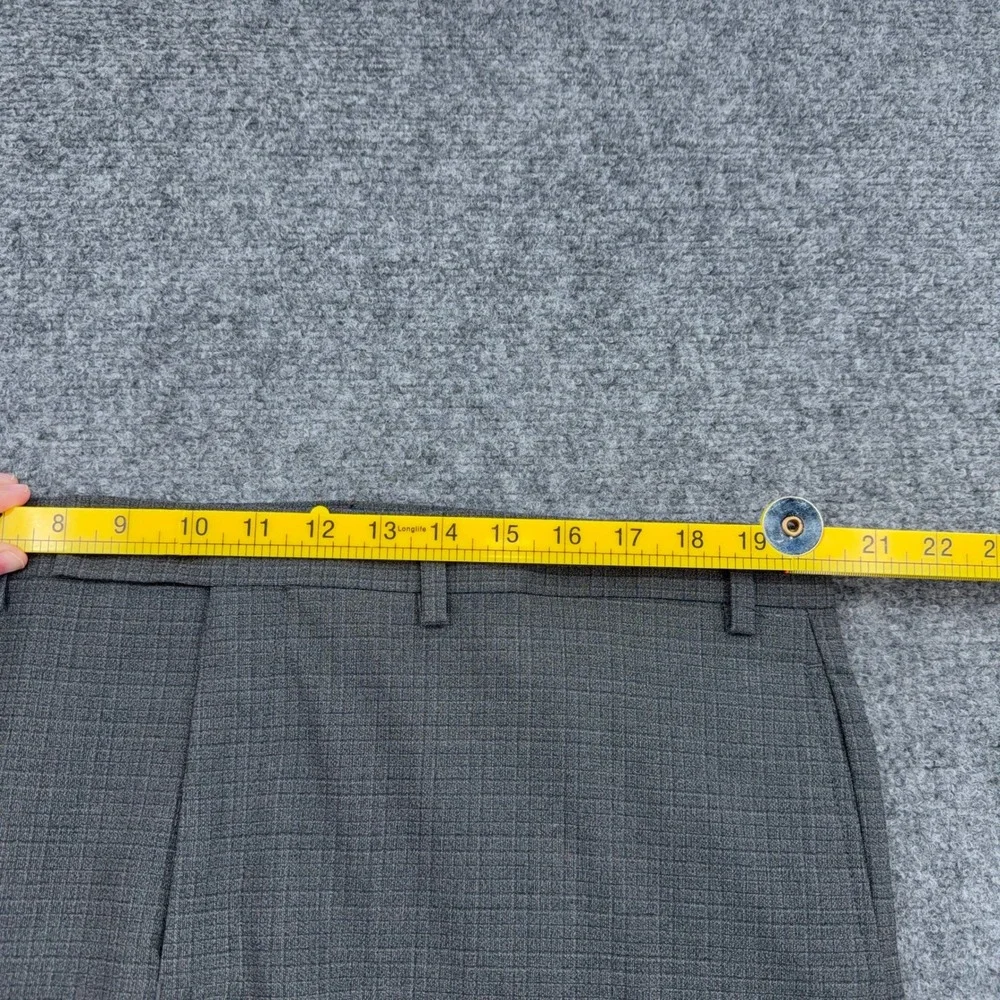 Lauren Ralph Lauren Dress Pants Mens 40x29 Poly Viscose‎ Gray Plaid